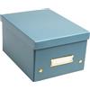 EXACOMPTA - Rif. 62253E - 1 scatola portaoggetti Neo Déco, in cartone, consegnata smontata, facile da montare grazie ai bottoni automatici, formato A5, dimensioni 20 x 26 x 15 cm, colore blu anatra