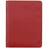 RHODIA 168106C - Portadocumenti ROSSO PAPAVERO - per Bloc-notes e taccuini A5 e A5+ - Dimensioni da chiuso 19,5x25,5 cm - Pochette per tablet - Simil Cuoio Premium