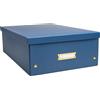 EXACOMPTA - Rif. 62452E - 1 scatola portaoggetti Neo Déco, in cartone, consegnata smontata, facile da montare grazie ai bottoni automatici, formato A3, dimensioni 33 x 50 x 18 cm, colore blu