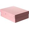 Falken PureBox Original Pastello, Made in Germany. 100 mm di altezza, DIN A4, rosa, scatola con coperchio in cartone robusto, confezione regalo vegana, scatola multiuso