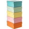 FALKEN PureBox - Confezione da 5 scatole originali PureBox in cartone robusto, 100 mm, formato DIN A5, colori assortiti, scatola regalo vegana, scatola multiuso