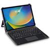 Hama Custodia con tastiera per iPad Air 11 2024 (tastiera Bluetooth con touchpad, funzione di supporto, custodia per tablet magnetica, per Apple iPad Air 11 pollici, tastiera estraibile), colore nero