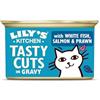 Lily's Kitchen Made with Natural Ingredients Tasty Cuts in Gravy with White Fish, Salmon & Prawn Adult Wet Cat Food 18 x 85 g
