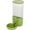 Kerbl Pet Distributore d'Acqua 850 ml, per Conigli e Piccoli Animali, Attacco a griglia, Coperchio Rimovibile, Plastica, Non gocciola, Verde, Trasparente