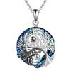 YFN Yin Yang - Collana in argento Sterling con ciondolo a forma di albero della vita, idea regalo per uomini e donne