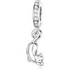 Annmors Donna Ciondolo Pendente Gatto Argento 925 Colgantes con Zirconia cubica per Charms Bracciale