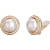Traveller Orecchini a clip - Perla 16 mm bianco - Cristalli - placcati oro 22 carati - 113259