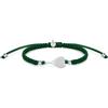 SAILBRACE Braccialetto SILVER PADEL VERDE SCURO INTRECCIATO