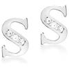 Carissima Gold Orecchini Pendenti da Donna in Oro 9K (375) con Zirconia Cubica (0.032 ct) e Perla