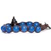 VLNET | Bracciale Tamashii Originale Tibetano | pietre naturali e Calabash in Shungite | Unisex Taglia Unica | Benedetto dai Monaci Tibetani (agata blu)