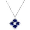 PHNIBIRD Collana Donna in Argento Sterling 925 con pietre di nascita trefle a 4 foglie ciondolo donna regalo per mamma moglie figlia