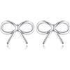 SLUYNZ Orecchini con fiocco in argento Sterling per donna, piccoli fiocchi, orecchini a nastro, SMALL, Argento sterling, Nessuna pietra preziosa