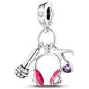 Mon & Sons Catenina di sicurezza per mamma e laurea, con ciondolo a forma di gatto e luna, in argento Sterling 925, compatibile con braccialetti Pandora Moments, 4mm Hole, Metallo Argento sterling, Nessuna