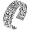 Treasure Bay Bracciale rigido da donna a forma di elefante, in argento Sterling 925 da 20 mm, con elefante aperto, 20 mm, Argento