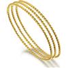 Dankadi Bracciale sottile intrecciato in argento 925, rotondo, 2 mm di larghezza, pezzo 1/2/3, impilabile 60, 65, 68 mm, bracciale rigido testurizzato liscio, semplice classico, per donna madre