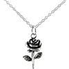 Serebra Jewelry Collana con ciondolo a forma di rose, in argento Sterling 925, unisex, Argento, Rose