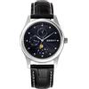BERNY Sun and Starlight - Orologio da polso impermeabile al quarzo, con quadrante a diamante, cassa in zaffiro, stile casual, alla moda, per uomo e donna Black-VM…