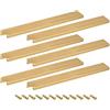 QUARKZMAN Armadio Dito Bordo Estrazione 10pz 250mm/9,84 Alluminio Lega Dietro Montaggio Nascosto Armadio Tiranti Scomparsa Maniglia per Casa Cassetto Cucina Armadio Oro