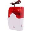 Luqeeg Mini Sirena Stroboscopica Cablata, Sirena Lampeggiante Rossa, Corno Lampeggiante Stroboscopico D'allarme, Sistema di Allarme di Sicurezza Domestica con Sirena Elettrica (220V)