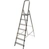 Facal Golden GLD/7, 7 gradini, 2.08 m - Scalandrino in alluminio con cavalletto - Altezza stimata operativa 3.35 m