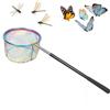YIYAXIN Retino da Pesca Telescopico con Manico Antiscivolo, Guadino Foglie Piscina Retrattile Acciaio Inossidabile, Rete Farfalle Regolabile 65-176cm per Cattura Insetti Attività Giardino All Aperto