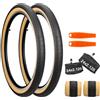 GRELiving Kit da 2 Pneumatici MTB Pieghevoli 24/26/27.5x2.125 + 2 Camere d'Aria AV48mm per Mountain Bike e Bici da Corsa 30TPI (27.5x2.125 Set)