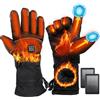 Minthouz Guanti Riscaldati Elettrici 5V 5000mAh Ricaricabili, 3 Livelli di Calore per Uomo e Donna, Impermeabili con Touchscreen, Guanti per Lavoro e Sport Outdoor