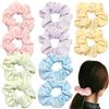ELNX 10 elastici per capelli colorati con fiori - Morbidi e resistenti