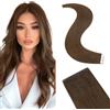 Silk-co Invisibile Extension Capelli Veri Biadesivo, Extension Biadesive Capelli Veri 10pz 20g, 25cm Estensioni di Capelli Umani Adesive, 4 Marrone Medio