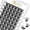 QUEWEL cluster lashes eyelash extension diy lash extension easy to use for beginners at home(DEFD-MEGA-C)