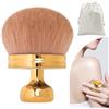 VLYX Pennello per Trucco Corpo Extra Large per Autoabbronzante, Kabuki Ovale da 3,1 Pollici, Applicatore Ampio per Viso, Collo, Schiena, Gambe, Uso Asciutto e Bagnato con Sacchetta (Oro)