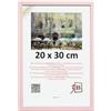 3-B - Cornice portafoto modello Lund in stile moderno, colore rosa chiaro - 20 x 30 cm - con vetro acrilico