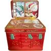 your castle Scatola in metallo a forma di buffet, scatola per biscotti di Natale, scatola decorativa per biscotti dell'avvento, volume 1,2 l, dimensioni: 14,5 x 10 x 10 cm