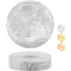 DIDWI Lampada Levitante Magnetica Luna Rotante Galleggiante Luna Lampada Notte Luce 3 Colori Luna Levitante Lampada Decorativa per Soggiorno