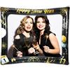 HOWAF Cornice Gonfiabile per Selfie Capodanno 2026 Gadget, Photo Booth Happy New Year Accessori Photo Booth Buon Anno Nuovo per Decorazioni Capodanno 2026, Nero Oro