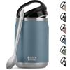 Campo Libre.® Lotta - Thermo per Alimenti Caldi & Freddi - Porta vivande Termico con Cucchiaio - Termo per Adulti o Bambini/Neonati, Schiscetta Pranzo - Ideale da Portare con Sé. Blu. 800ml