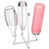 LOXSUN Scola Borracce da Lavandino, Scolabottiglie per Borracce, Scolabottiglie Verticale, Scola Borraccia Inox, Porta Borraccia Cucina, Porta Bottiglie Pieghevole, Scolaborracce per Biberon e Tazze