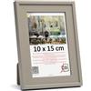 3-B - Cornice portafoto modello Salo in stile rustico, colore marrone caffè - 10 x 15 cm - con vetro acrilico