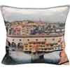 IL MAGGIOLINO | Fodera 40x40 Gobelin con Stampa Firenze, Tessuto Doppio, Cerniera Nascosta, Made in Italy