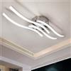 Sweier Plafoniera a LED, Lampadario a LED Moderno 28W 2800 Lumen Lampada da Soffitto a Forma di Onda, Bianco Freddo 6000K Plafoniera Curva per Corridoio Camera da Letto Cucina Soggiorno