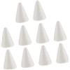 zalati Base vuota per albero di Natale, 10 pezzi, in schiuma, a forma di cono, materiale fai da te, colore: bianco, 70 mm
