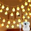 Uping Lucine Led Decorative a Batteria USB 100 LED Luci di Natale Esterno a Batteria Catena Luminosa Interno Natalizie con Pile (Bianco Caldo)