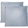 FARFALLAROSSA Coppia di Federe 100% Puro Cotone 60x60 CM, Set di 2 Tessuti per Cuscino Letto, Chiusura a Busta, Tinta Unita, Misura Standard - Celeste