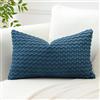 Artscope Federe Cuscini in Velluto a Coste per Divano 40x60cm Copricuscini di Bolla Geometrico Decorativa per Salotto Moderno Cuscino per Camera da Letto, Blu