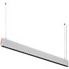FOOC Lampada a sospensione a LED moderna da 107 cm di lunghezza 25 W Lampadario a sospensione in alluminio antiriflesso 2000 lm per la barra di studio per riunioni d'ufficio, bianco