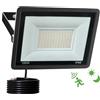 Fosingut 100W Faretto LED da Esterno con Sensore di Movimento,10000LM 120 LEDs Proiettori Faro LED Esterno con Radar Sensore Crepuscolare,3000K IP66 Impermeabile Faretti per Garage,Giardino,Cortil