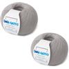 Kalapanta Gomitoli per maglia e uncinetto 100% Pura Lana Vergine Merino Extrafine by Lana Gatto, Made in Italy. Linea Super Soft, lana di qualità superiore, 100 g. 250 mt, (Grigio Chiaro - 20741, 2)