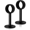 Sayayo Supporto Bastone Tenda, Staffa per Asta della Tende in Acciaio Inox, Asta Armadio Supporto, per Appendere Bastone per Tende al Soffitto, con Viti ad Espansione, 32mm Nero 2 PZ, EFL4032B-2P-FR