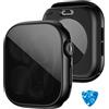 HWeggo [2 in 1] Custodia impermeabile per Apple Watch Serie 11/10 46 mm Protezione per lo schermo, copertura protettiva in PC a 360° in vetro temperato, paraurti per iPhone Watch Nero antiriflesso