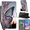 PHINIENLAND Cover per Samsung Galaxy A05s Case PU Pelle Custodia [Kickstand] [Chiusura magnetica] [Slot per Schede], Portafoglio Flip Custodia per Samsung Galaxy A05s,Farfalla